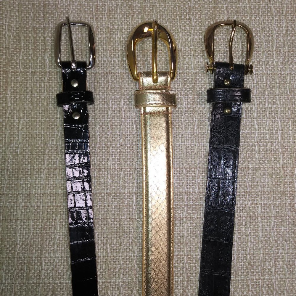 VINTAGE BELT BUNDLE (3  DRESSY BELTS)